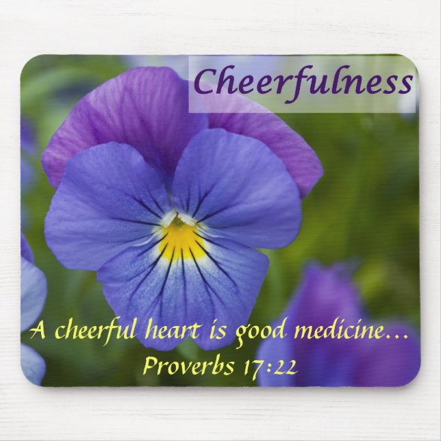 Mousepad Amor perfeito roxo - Cheerfulness (Frente)