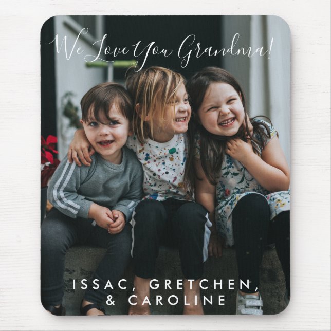 Mousepad Amor Personalizado Sua Avó Foto Escrita Manualment (Frente)