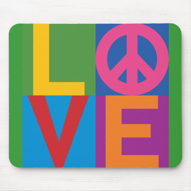 Mousepad AMOR preto da cor (Frente)