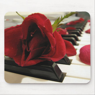 Mousepad Amor romântico da rosa vermelha