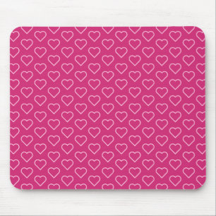 Mousepad Amor Rosa - Adicione suas cores - Corações