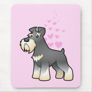 Mousepad Amor Schnauzer gigante/padrão/diminuto