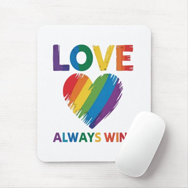 Mousepad Amor Sempre Vence LGBT (Com mouse)