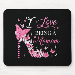 Mousepad Amor ser uma borboleta de salto alto Memom Da Mãe