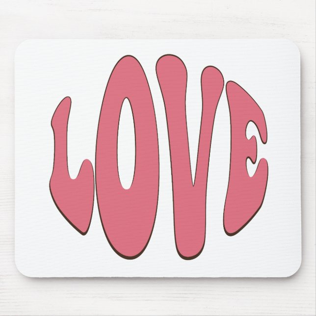 Mousepad Amor simples, urbano, moderno, legal e design (Frente)