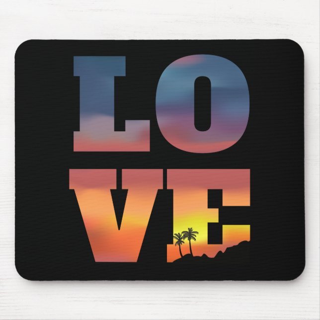 Mousepad Amor tropical sunset (Frente)