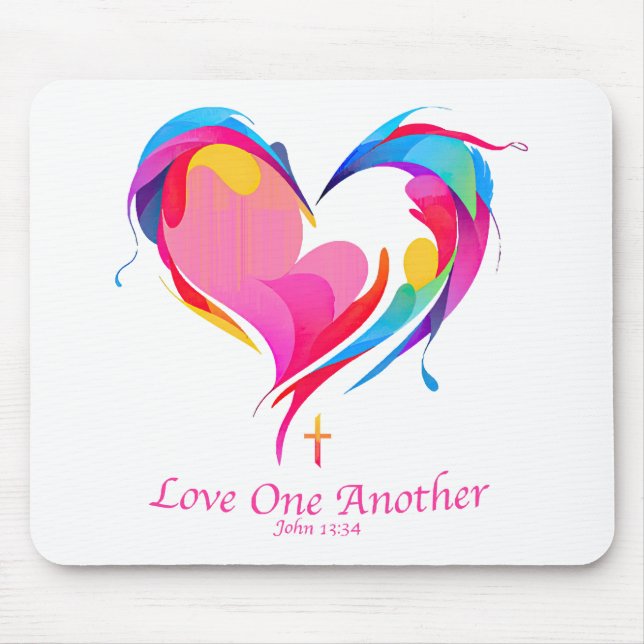 Mousepad Amor Um Ao Outro Bíblia Verse John 1334 (Frente)