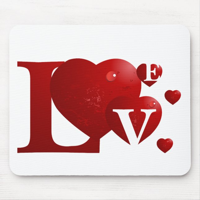 Mousepad Amor vermelho (Frente)