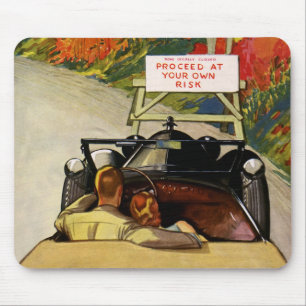 Mousepad Amor Vintage, Estrada Fechada Prossiga por Sua Con
