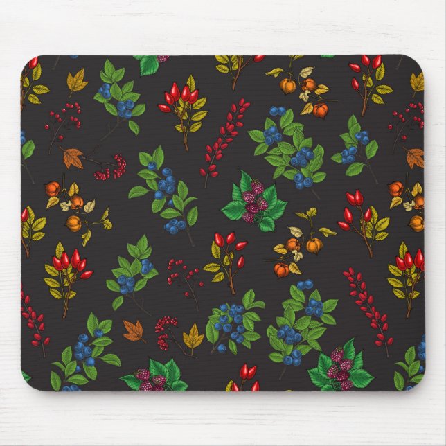Mousepad Amoras de outono de chocolate marrom (Frente)