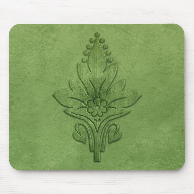 Mousepad Amoroso: PERGAMINHO ENVELHECIDO no verde (Frente)