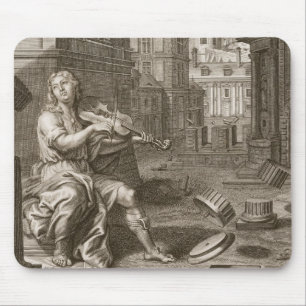 Mousepad Amphion constrói as paredes de Thebes pela músic