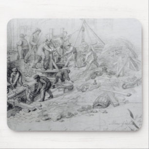 Mousepad Ampliando os esgotos em Moorfields, Londres, 1841