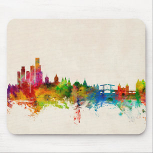 Mousepad Amsterdão a skyline holandesa