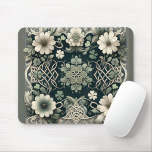 Mousepad Amuleto Floral Trevo Celta