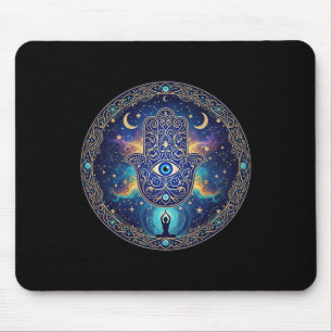 Mousepad Amuleto Olhos Maus Proteção Estética Yoga Hamsa H