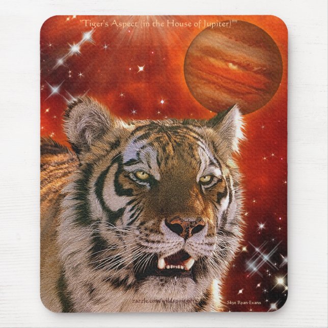 Mousepad Amur Tiger & Jupiter Big Cat Fantasy Art Mousemat (Frente)