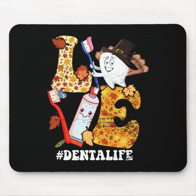 Mousepad AMVE Dental Life Turkey Tooth outono Thanksgi (Frente)