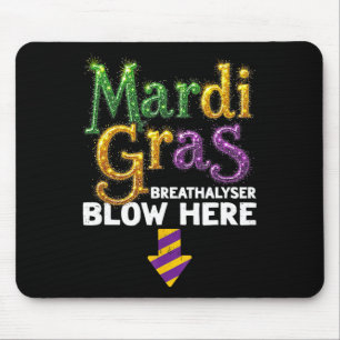 Mousepad Analisador de Respiração Mardi Gras Sopre Aqui Fun