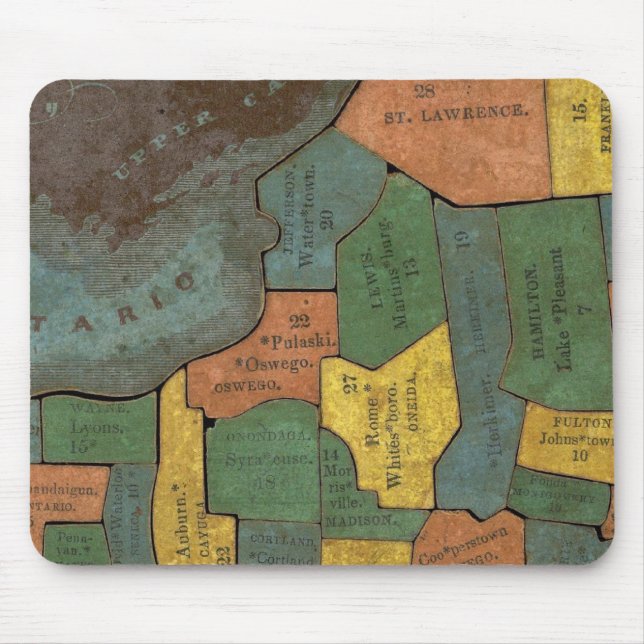 Mousepad Análise Geográfica do Estado de Nova Iorque (Frente)