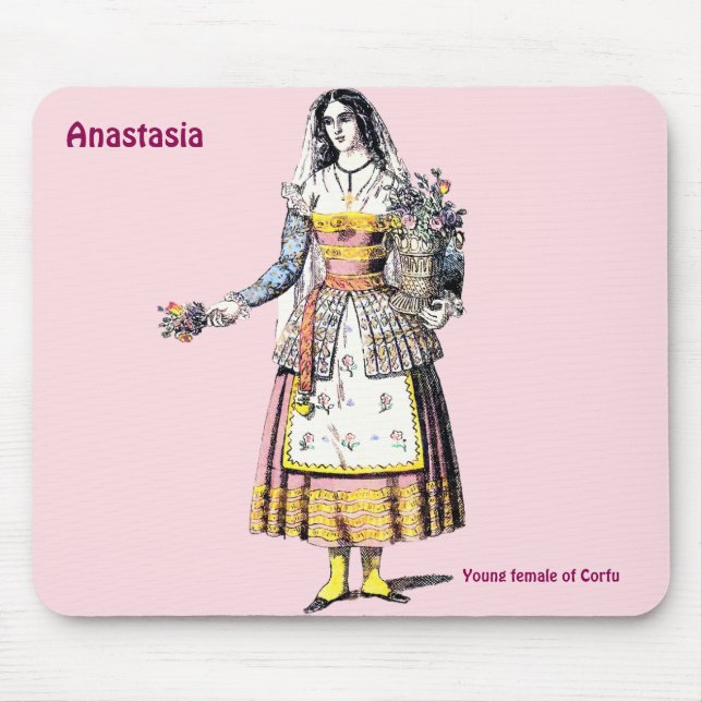 Mousepad ANASTÁSIA ~ Jovem Mulher do CORFU ~ Personalizada (Frente)