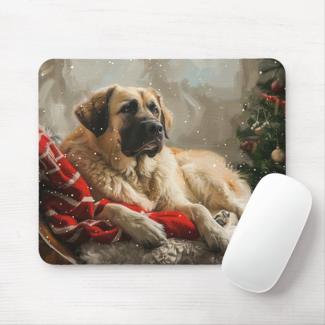 Mousepad Anatólia Pastor Cachorro Festivo (Com mouse)