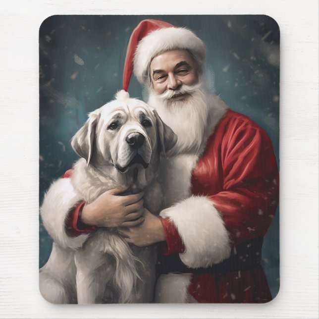 Mousepad Anatólia Shepherd com o Natal do Papai Noel (Frente)