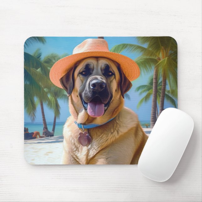 Mousepad Anatólia Shepherd on Beach, presente de verão para (Com mouse)