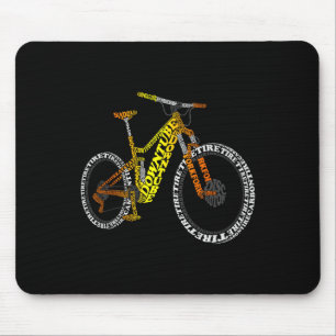 Mousepad Anatomia de Bicicleta Mountain Bike Mtb Peças Bici