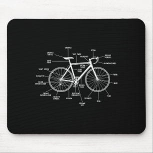 Mousepad Anatomia de bicicleta - partes engraçadas de bicic