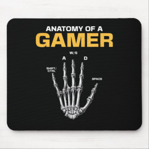 Mousepad Anatomia De Um Esqueleto De Jogador Mão Engraçado