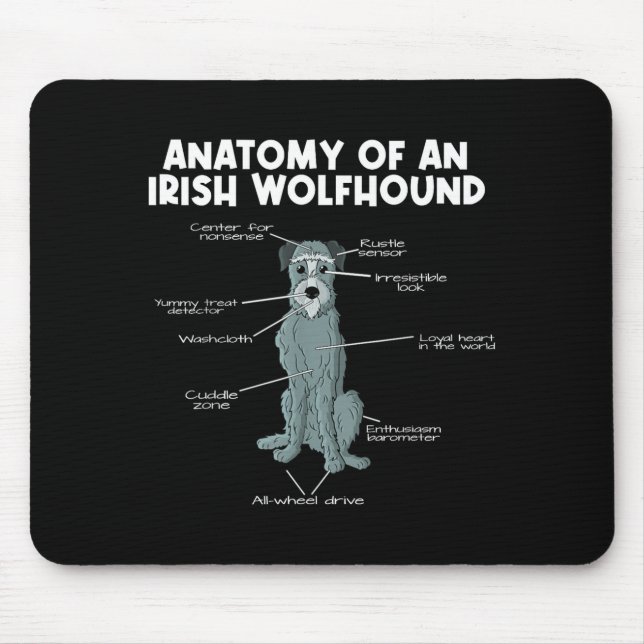 Mousepad Anatomia de um Irish Wolfhound  (Frente)