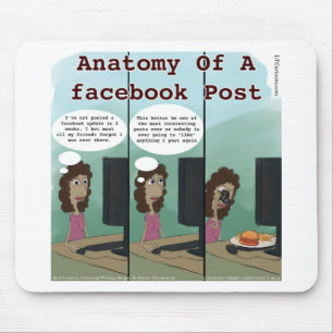Mousepad Anatomia de uma Publicação no Facebook Divertida