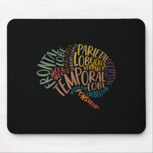 Mousepad Anatomia Do Dia Da Mãe Da Enfermeira Cérebro Anato