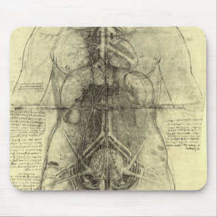 Mousepad Anatomia Humana de Leonardo da Vinci, Torso Femini