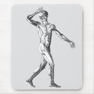Mousepad Anatomia humana do vintage, músculos do corpo