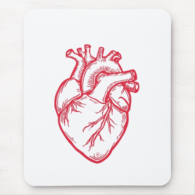 Mousepad Anatomical Heart Valentine Shirt (Frente)