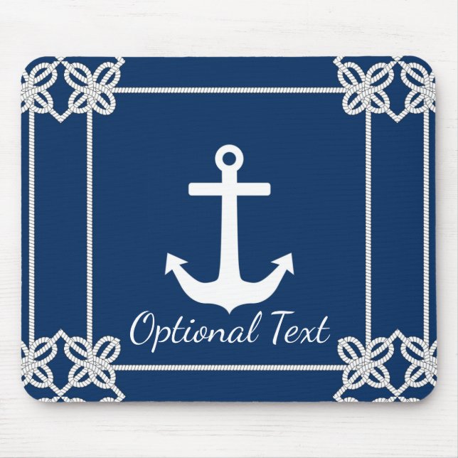 Mousepad Anchor in Rope Frame Nautical (Frente)