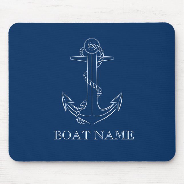 Mousepad Âncora Azul-Marinho Espírito Náutico (Frente)