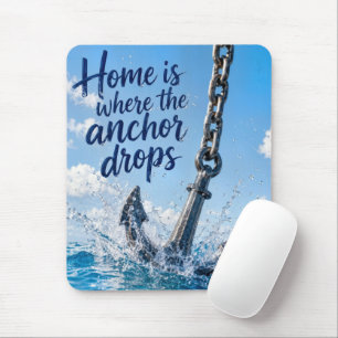 Mousepad Âncora com Citação Inspiradora para Casa