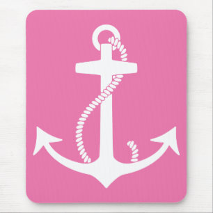 Mousepad Âncora cor-de-rosa