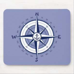 Mousepad Âncora Náutica, Compass Náutico, Círculo Celular