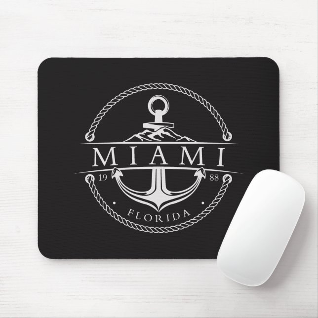 Mousepad Âncora Náutica Miami Flórida 1988 (Com mouse)