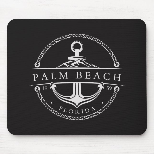 Mousepad Âncora Náutica Palm Beach Flórida 1959 (Frente)