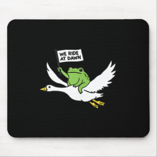 Mousepad Andamos ao amanhecer sapo engraçado andando de gan