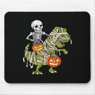 Mousepad Andando Mummy Dinossaur T Rex Halloween Engraçado 