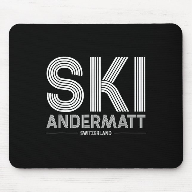 Mousepad Andermatt Ski Resort Swiss Alps Skiting Suiça (Frente)