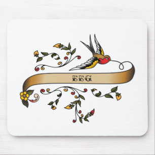 Mousepad Andorinha e rolo com EEG