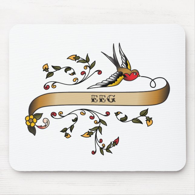 Mousepad Andorinha e rolo com EEG (Frente)