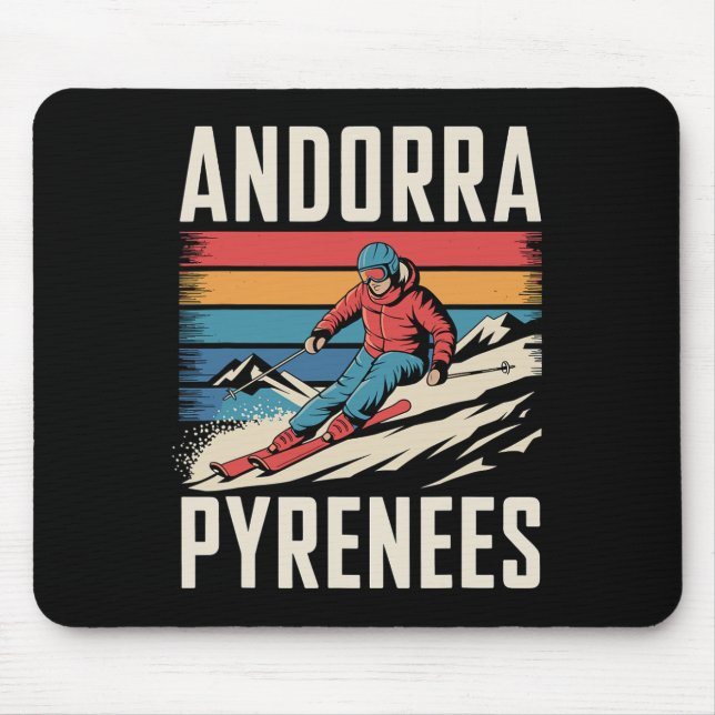 Mousepad Andorra Pirenéus Ski Resort (Frente)